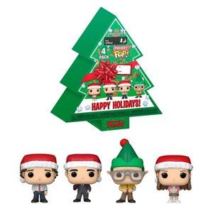 Funko Pocket POP: The Office- Christmas Tree Holiday Box - 4 Pack